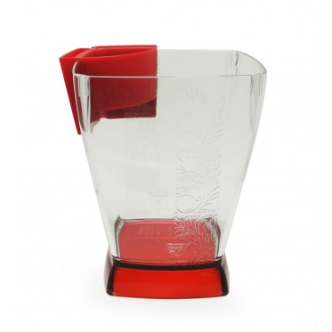 Ice bucket with embossed pattern & hanging tray