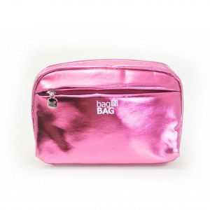 Material : Metallic shiny PU cosmetic pouch