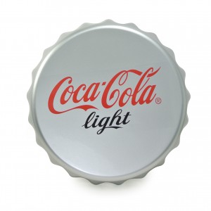 Stylish bottle cap wall mount sign (silver)