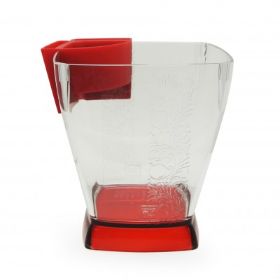 Ice bucket with embossed pattern & hanging tray